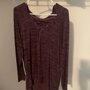Long sleeve burgundy shirt torrid